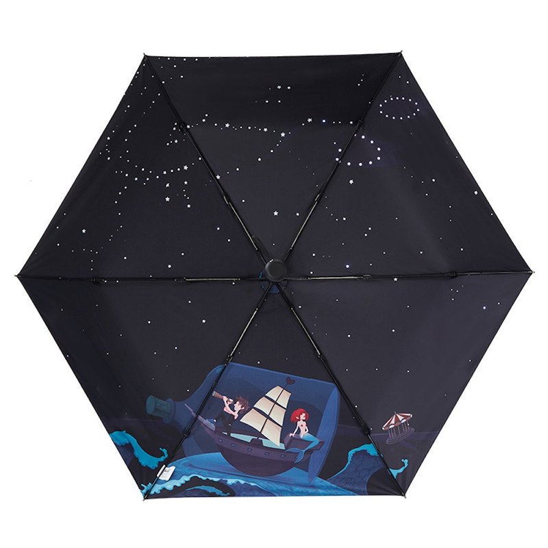 boy 40% short ultra-light shading sunscreen umbrella-BY3095 - Umbrellas & Rain Gear - Other Materials Black