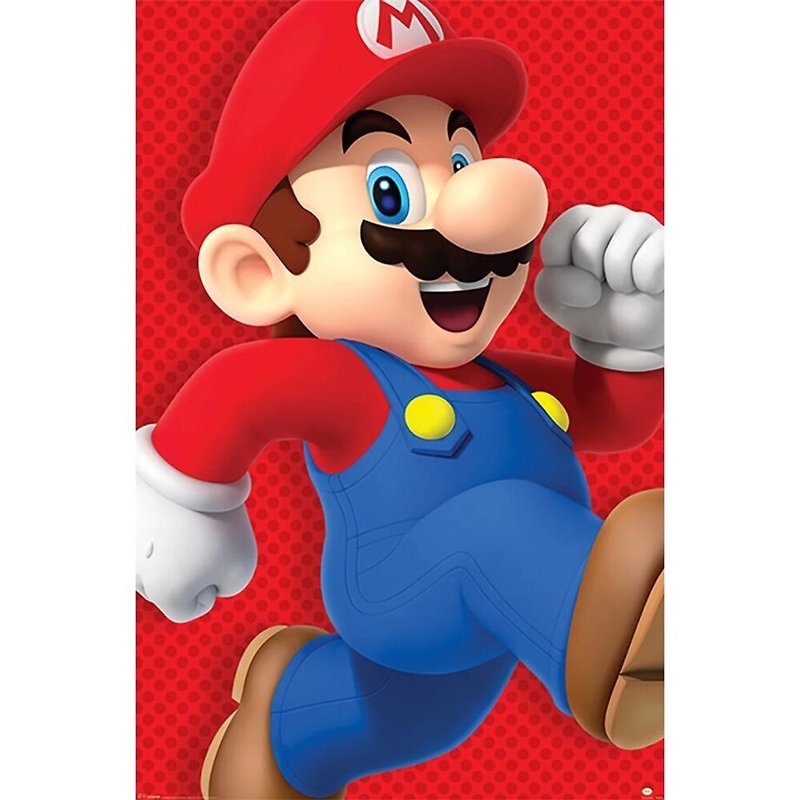 [Nintendo] Super Mario (Red Bottom Jump) imported poster - โปสเตอร์ - กระดาษ สีแดง