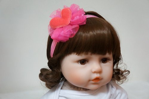 Avondream 手創小舖 G4-寶寶兒童幼兒嬰兒髮帶-髮箍髮圈彈性髮帶類 愛心