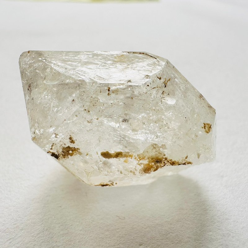 巴基斯坦黃泥骸骨水晶 銀18開窗骨幹水晶 原石原礦標 磁場脈輪 - 擺飾/家飾品 - 其他材質 金色