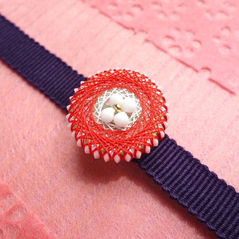 絲線纏繞手鞠和服飾品 -春- 陸蓮 / 免運費 - 其他 - 絲．絹 紅色