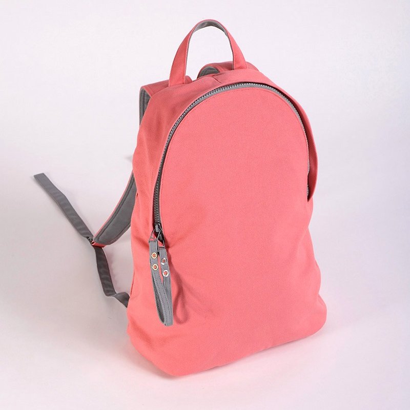 Lightweight backpack / madder powder - กระเป๋าเป้สะพายหลัง - ผ้าฝ้าย/ผ้าลินิน สึชมพู