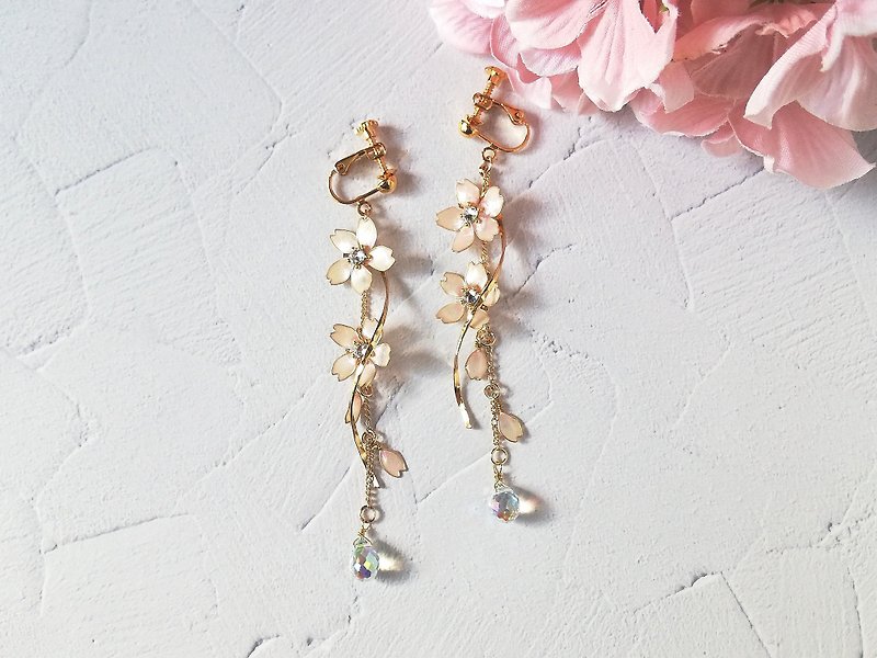 decorate spring - Earrings & Clip-ons - Precious Metals Pink