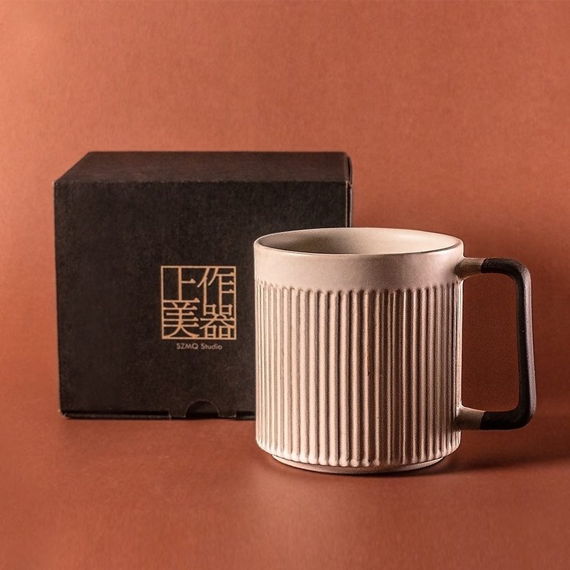 Powder White-Straight Mug 550ml - แก้วมัค/แก้วกาแฟ - ดินเผา ขาว