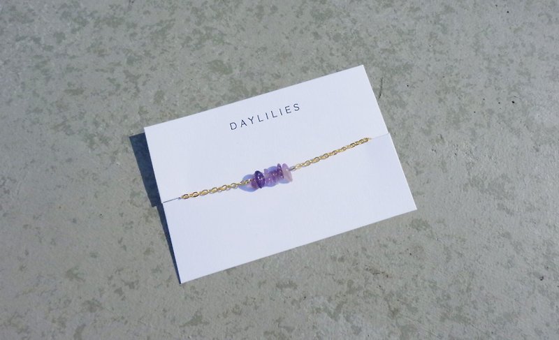 紫水晶可調節手鏈 - 手鍊/手環 - 半寶石 紫色