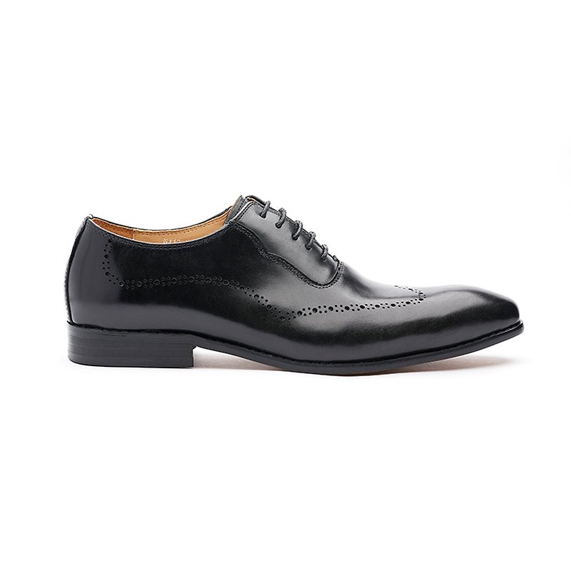 Crucero Brogue Shoes KV80204 Black - Men's Leather Shoes - Genuine Leather Black