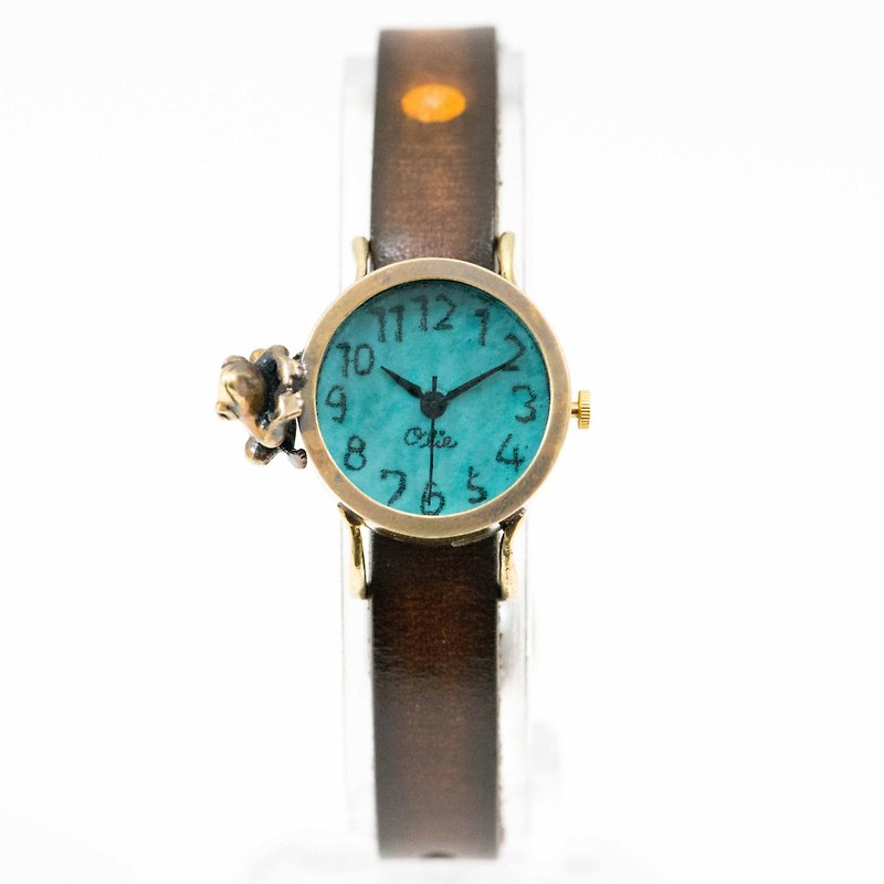 中を覗きたい蛙腕時計S渋青緑 - 女裝錶 - 其他金屬 藍色