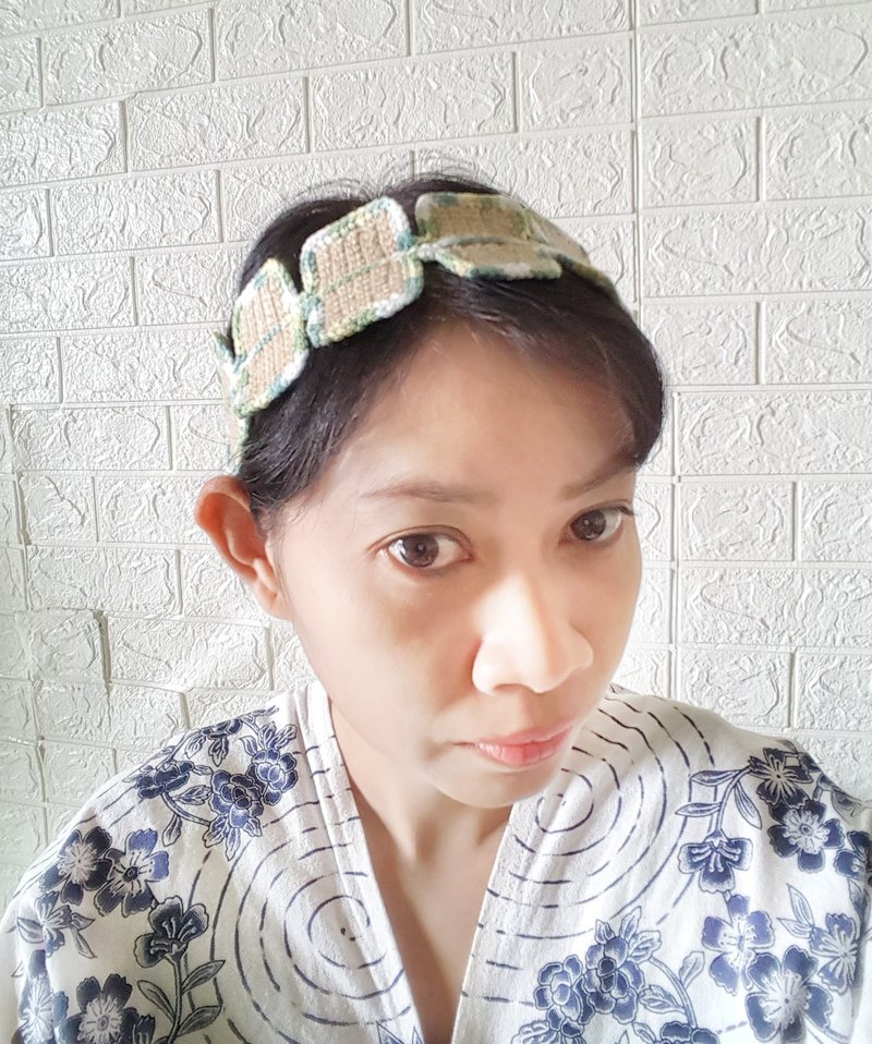 Handmade  hair bands - Headbands - Other Materials Khaki