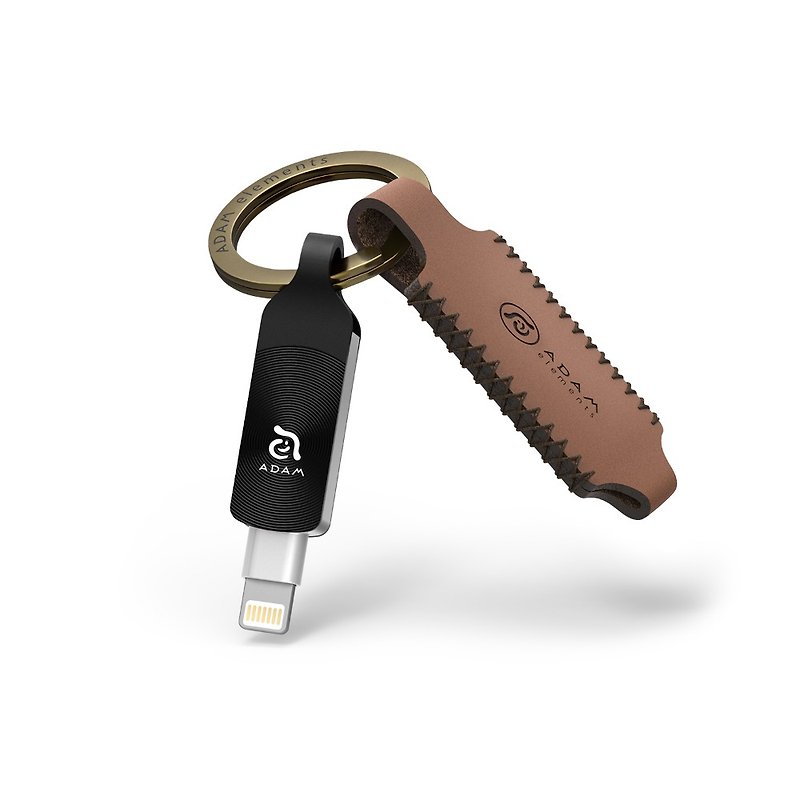 ADAM iKlips DUO+ 128GB Apple iOS USB3.1 Two-way Flash Drive Black - USB Flash Drives - Other Metals Black