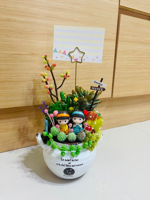 Tina’s 手創館 模擬黏土多肉花園