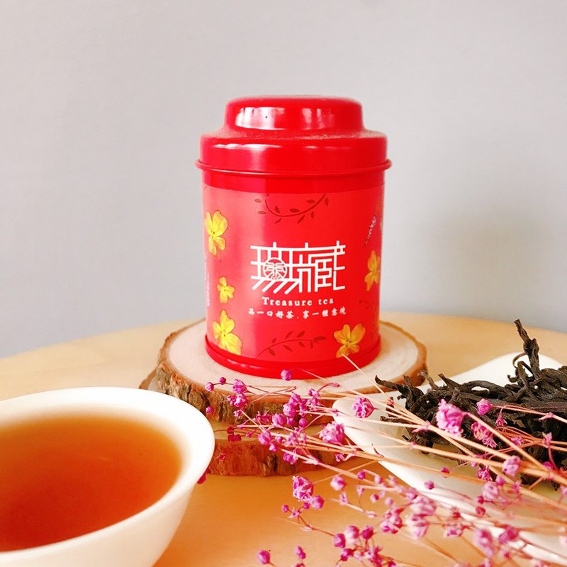 [Taiwan Black Tea] Taiwan Tea No. 21 Sun Moon Lake Red Rhyme Black Tea_3 Triangular Tea Bags Small Can - ชา - อาหารสด สีแดง