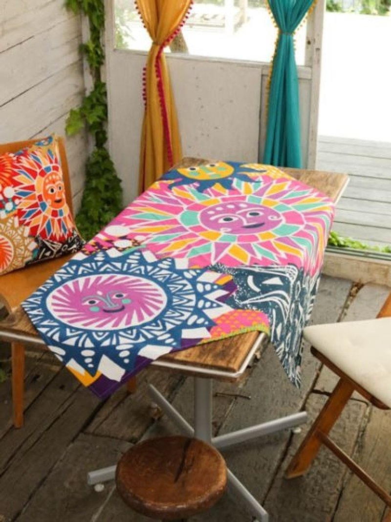 預購中  太陽的聚會桌巾/布料 (三色) ISAP7357 - 裝飾/擺設  - 棉．麻 多色