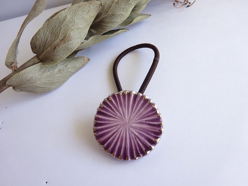 矢車草のヘアゴム - 髮飾 - 陶 紫色