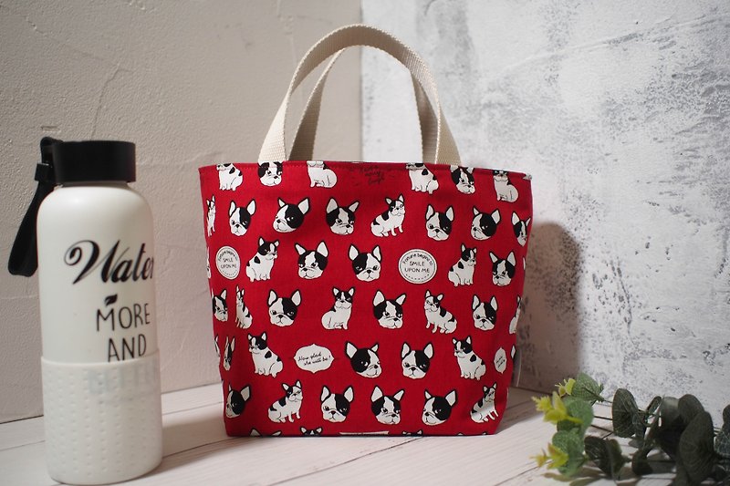 House wine series lunch bag / handbag / limited handmade bag / naughty method / out of stock products in stock - Handbags & Totes - Cotton & Hemp Red