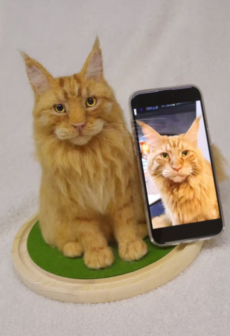 客製化逼真猫 羊毛氈 寵物 娃娃 定製 手工 狗狗猫咪 毛小孩 164 - 貓/狗玩具 - 羊毛 多色