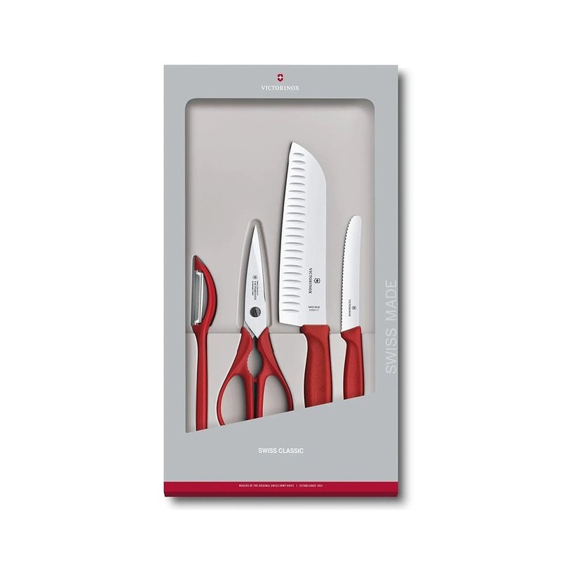 VICTORINOX 瑞士維氏 Swiss Classic 廚具套裝4件組 紅 6.7131.4G - 其他 - 不鏽鋼 紅色