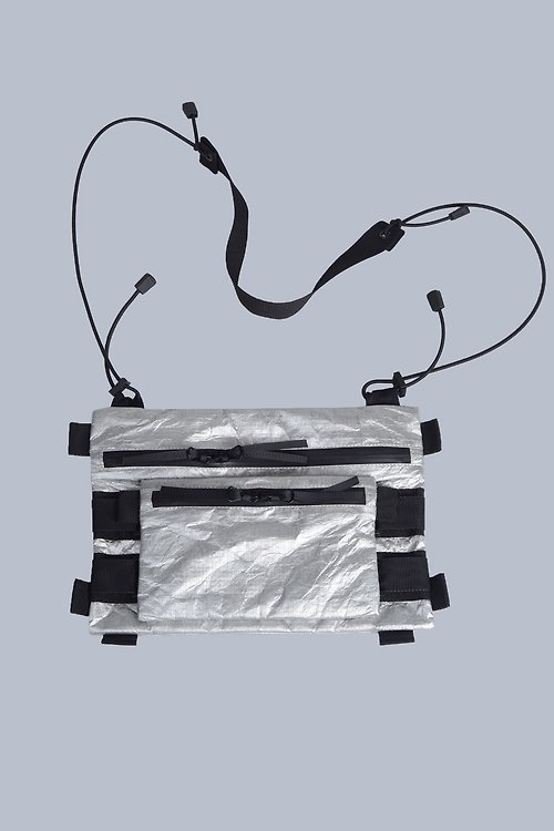Kossmoss Shoulder bag Metallic tyvek crossbody messenger bag with wallet Eco friendly