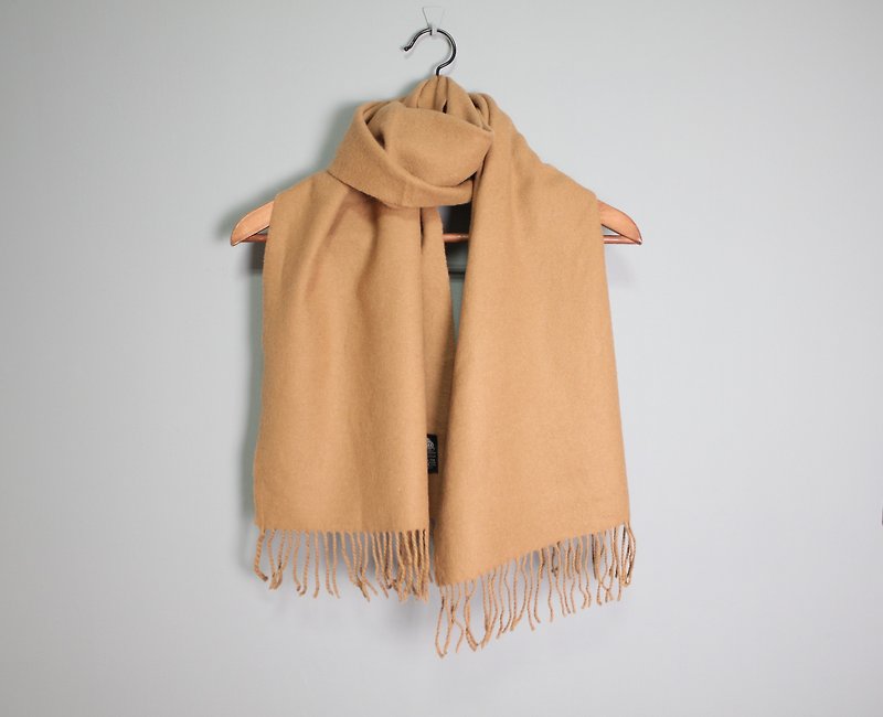 FOAK vintage Japanese camel pure wool scarf - ผ้าพันคอ - ขนแกะ 