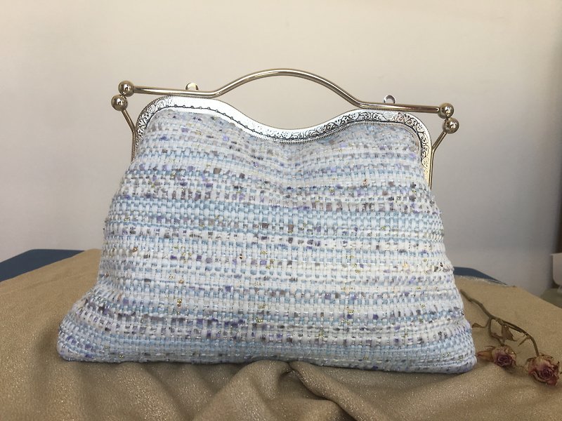 clasp frame bag - กระเป๋าแมสเซนเจอร์ - ผ้าฝ้าย/ผ้าลินิน 