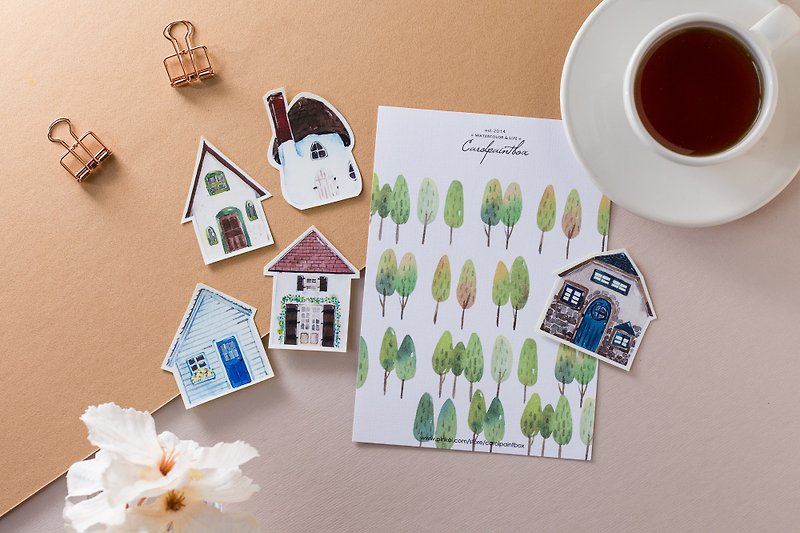 Kairuo Forest Town / Small House I Sticker Pack - สติกเกอร์ - กระดาษ 
