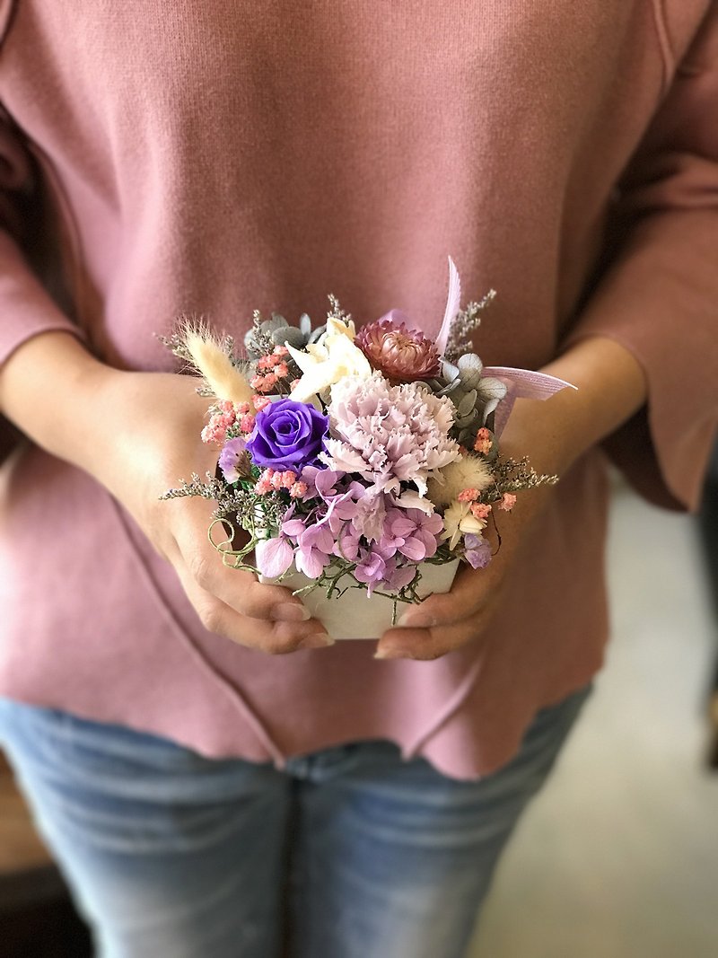 璎珞Manor*T06*Table flower pot flower / eternal flower dry flower / gift preferred / office small things - Dried Flowers & Bouquets - Plants & Flowers 