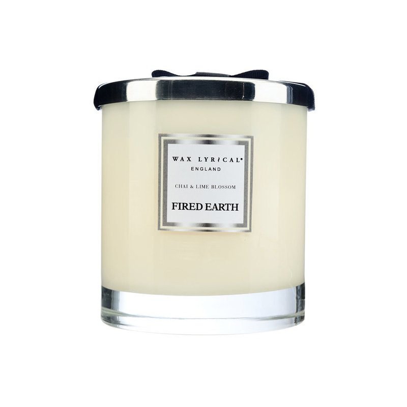 Chai & Lime Blossom Twin Wick Candle - เทียน/เชิงเทียน - ขี้ผึ้ง ขาว