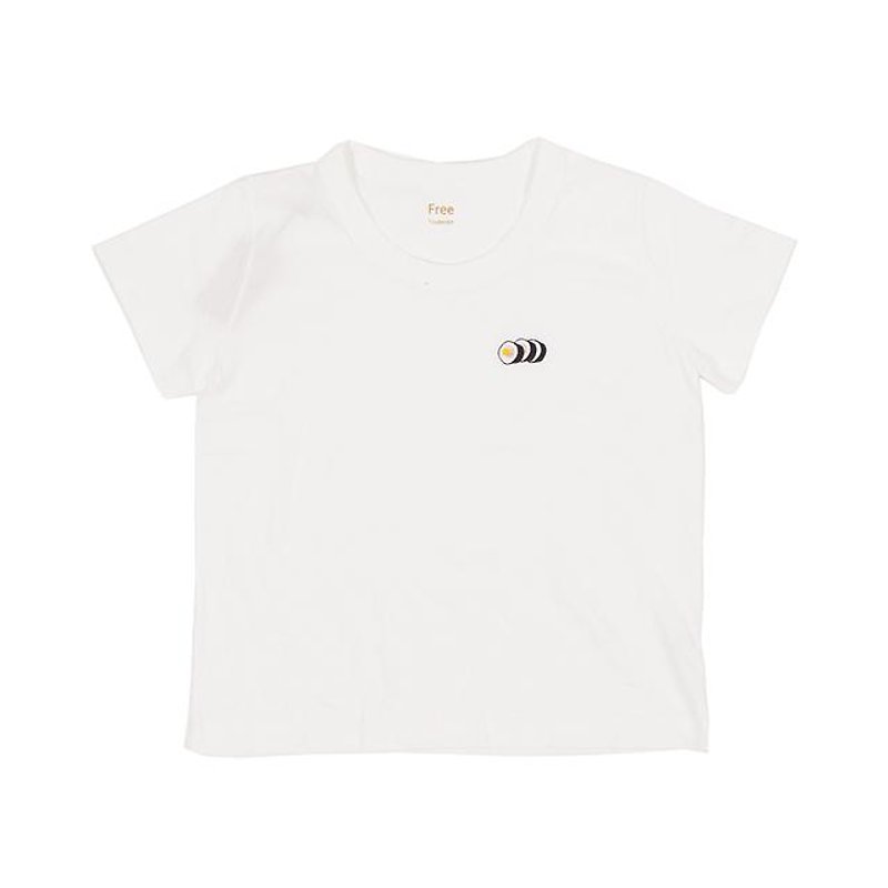ボディーからオリジナル。かわいい刺繍の　海苔巻きTシャツ　レディースフリー サイズ　Tcollector - T 恤 - 棉．麻 白色