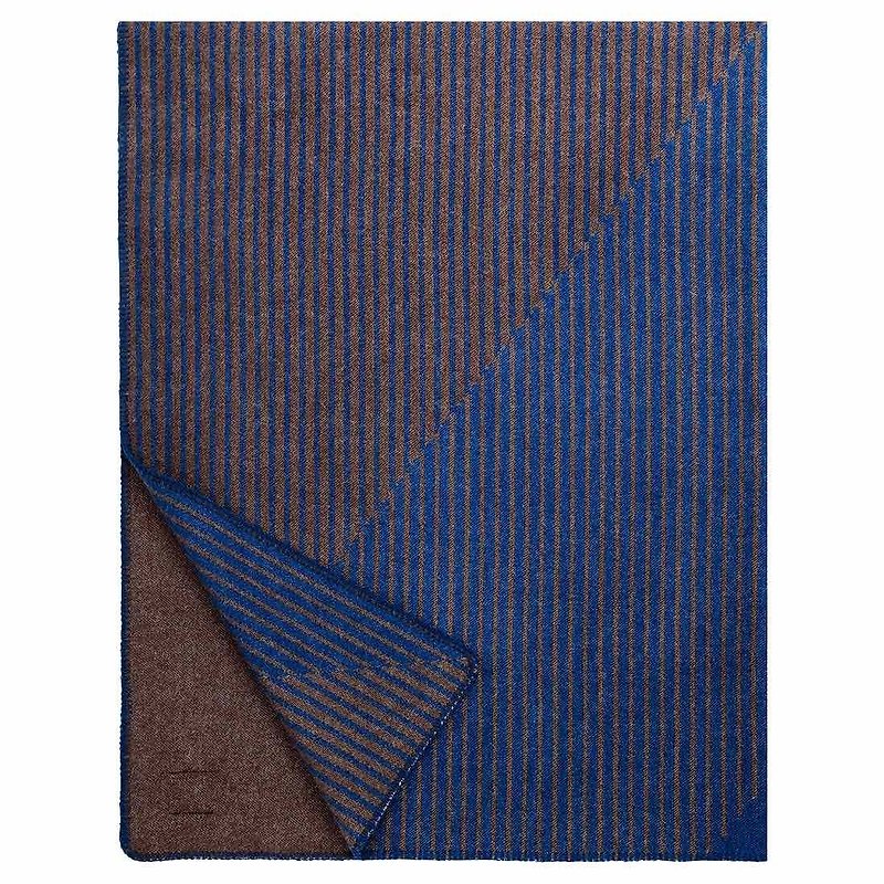 RINNE wool blanket (blue) - ผ้าห่ม - ขนแกะ สีน้ำเงิน