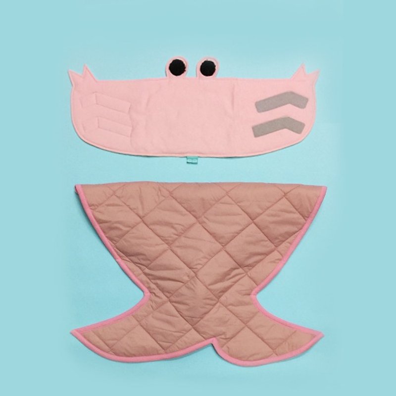 CLARECHEN autumn anti-cool combination _ mermaid blanket + pink crab belly circumference 0-3 years old romantic - Baby Gift Sets - Cotton & Hemp Pink