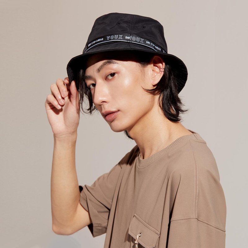 抗菌涼感-漁夫帽-黑 - 帽子 - 聚酯纖維 黑色