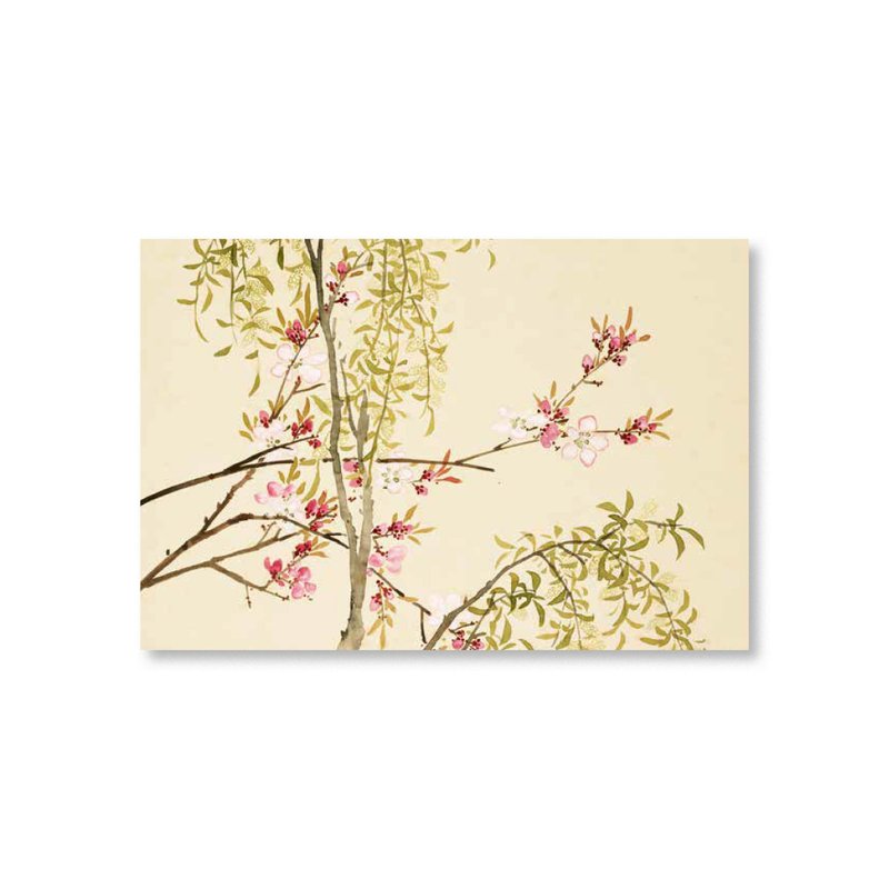 【 Postcard 】Shen Zhenlin・Twelve Flower Gods - Willow & Peach Blossom - Cards & Postcards - Paper Khaki
