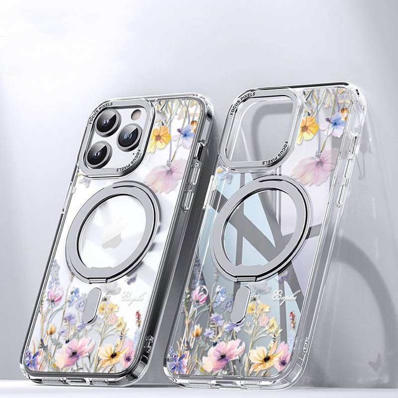 16/15/14/13/12/S25/S24/S23 series 360 rotating magnetic stand shell-Shilichun - Phone Cases - Other Materials Multicolor