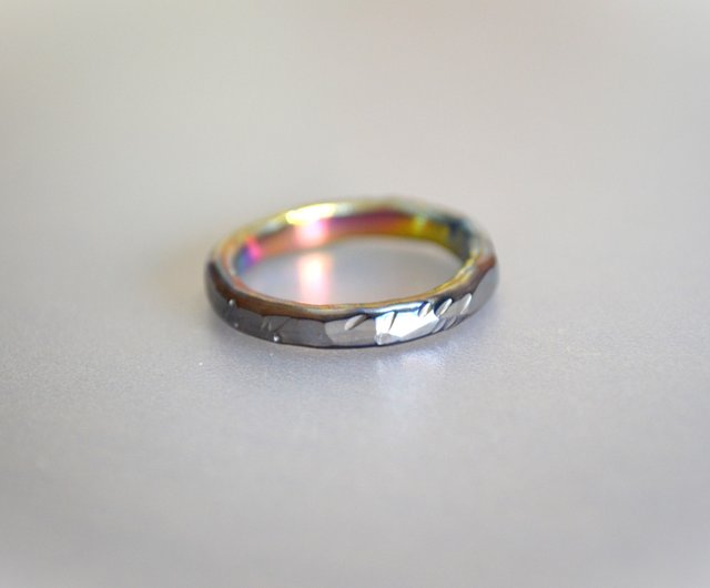 Titanium ring・チタンリング・ダークシルバーロック・15号 - ショップ