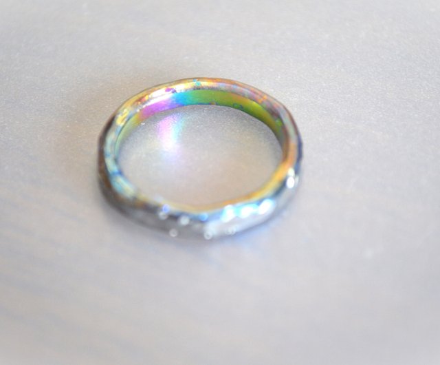 Titanium ring・チタンリング・ダークシルバーロック・15号 - ショップ