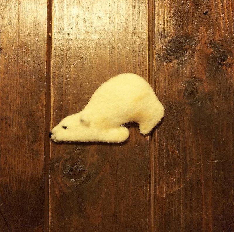 Polar Bear Steve's Farewell Bros. - เข็มกลัด - ขนแกะ ขาว