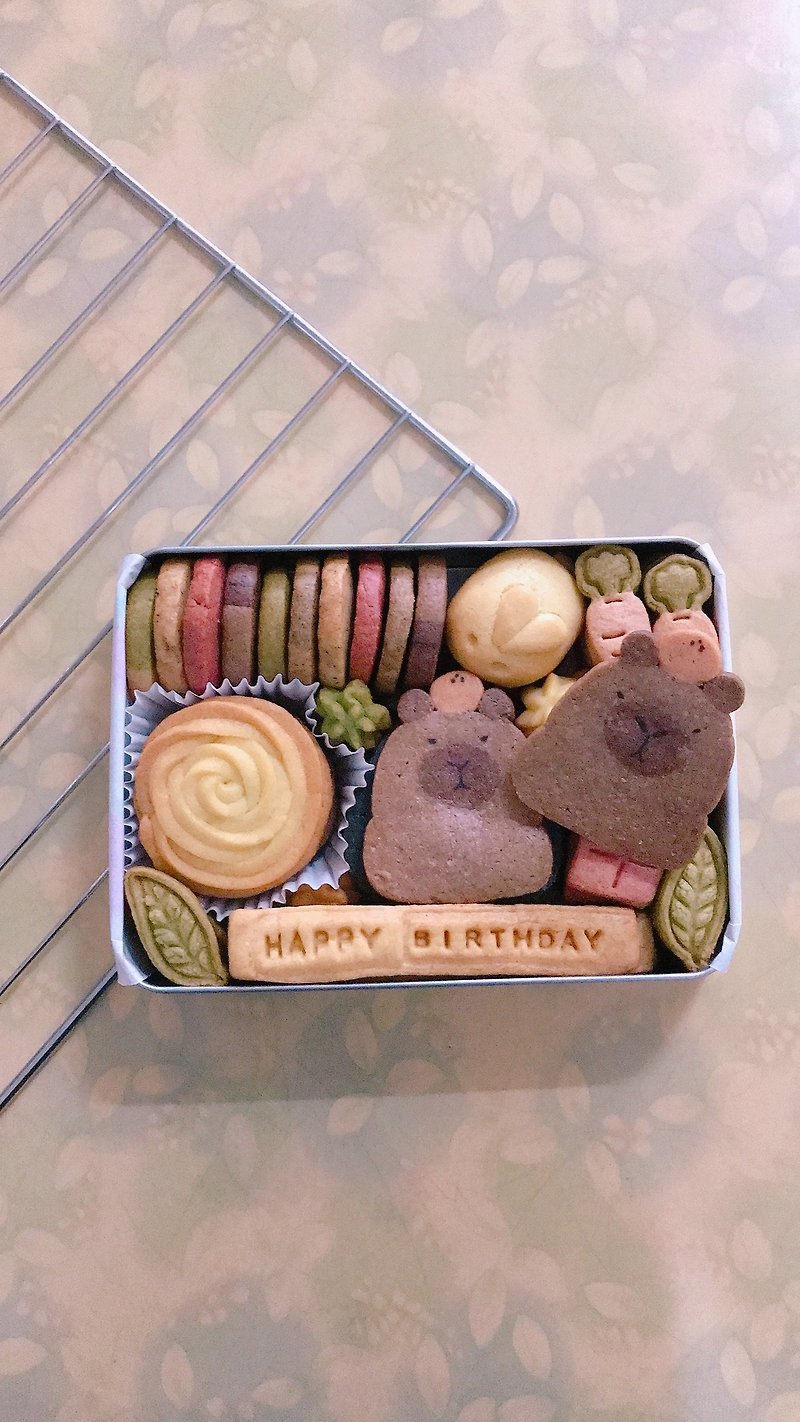 [Can be engraved & customized] Capybara Jun tin box handmade biscuits - Handmade Cookies - Other Materials 