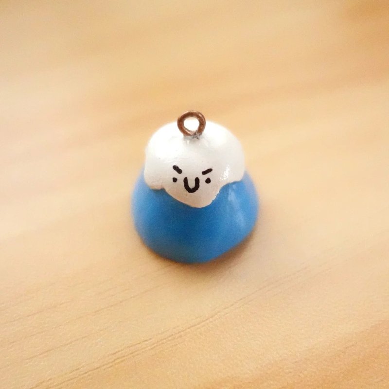 [Original Handmade] Mount Fuji- Stone Clay Pendant - พวงกุญแจ - ดินเหนียว สีน้ำเงิน