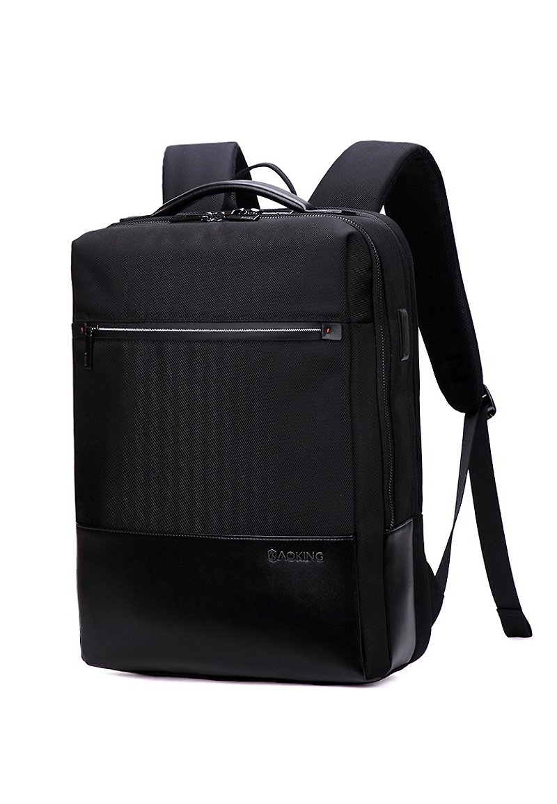 商務旅遊背包 SN96758 黑色 - 後背包/書包 - 聚酯纖維 黑色