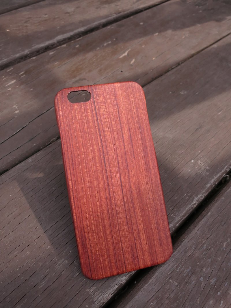 Micro forest. iPhone 6 / 6S pure wood Wooden Phone Case - "Red rosewood" Get Ash Holder - Phone Cases - Wood Red