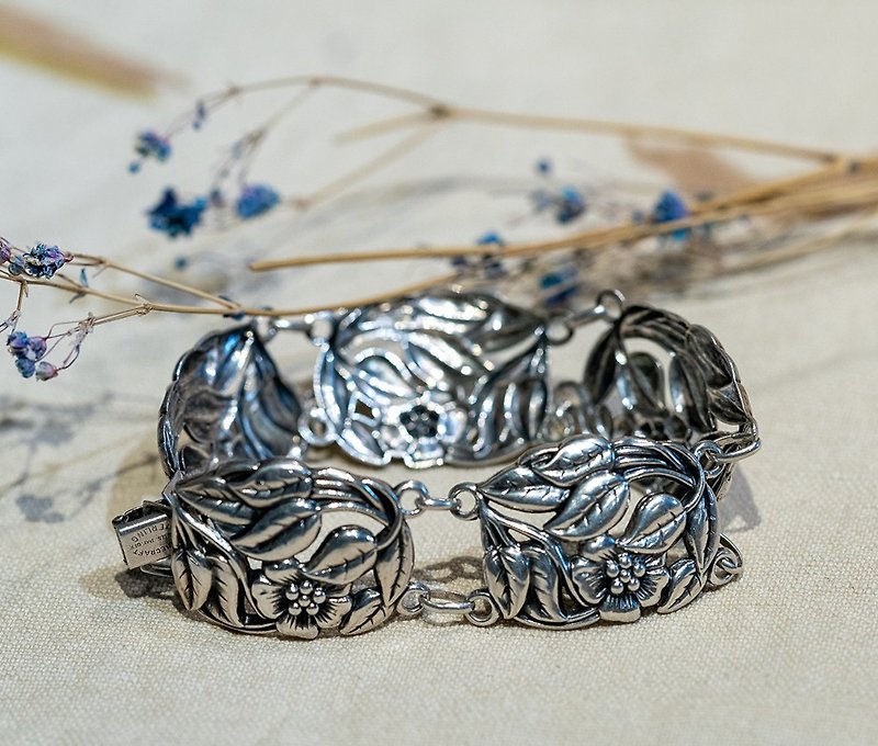 純銀 手鍊/手環 - Danecraft 熱情的大自然手鍊 - 西洋古董首飾
