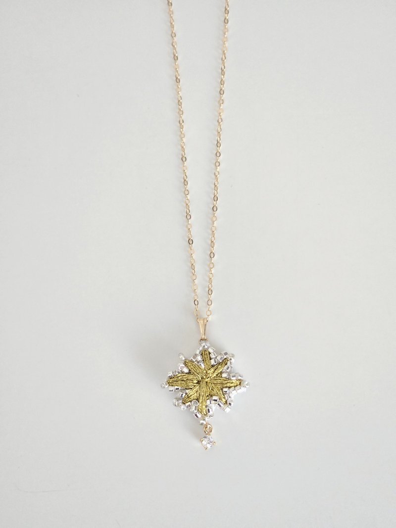 星耀刺繡項鍊 - 項鍊 - 繡線 