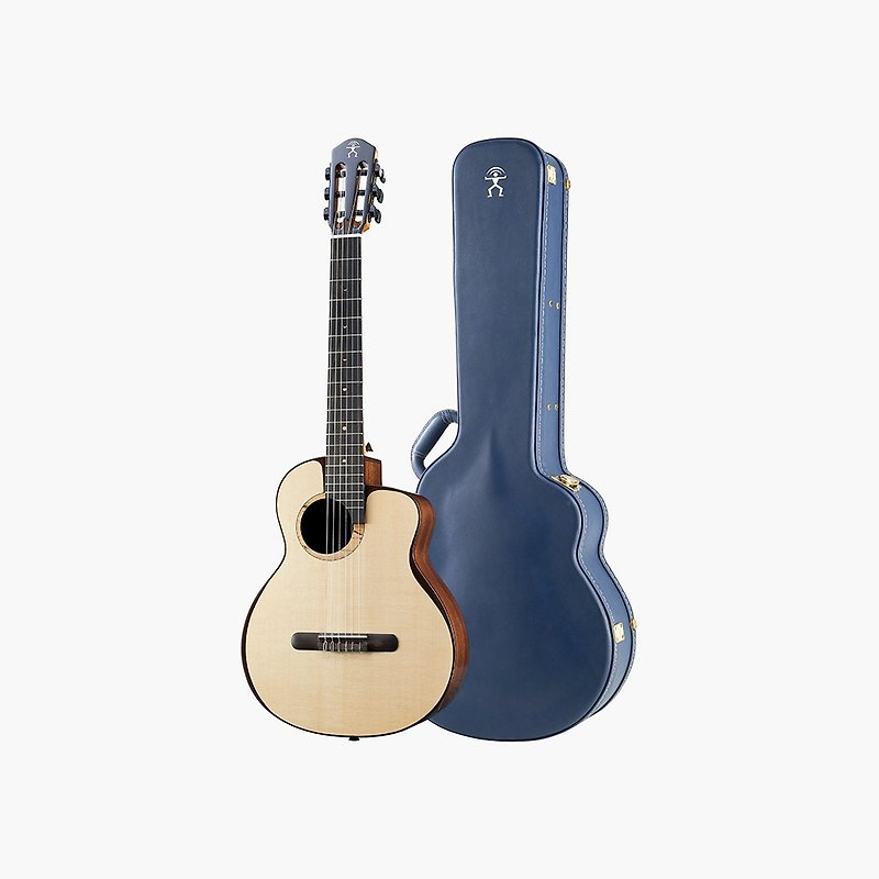 MN214 - 36inch Nylon Guitar - Moon Spruce / Indian Rosewood - Guitars & Music Instruments - Wood Khaki