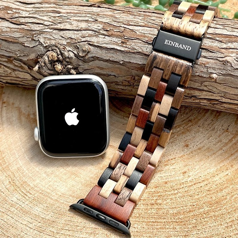EINBAND AppleWatch Wood Belt Mix Wood - 女裝錶 - 木頭 咖啡色