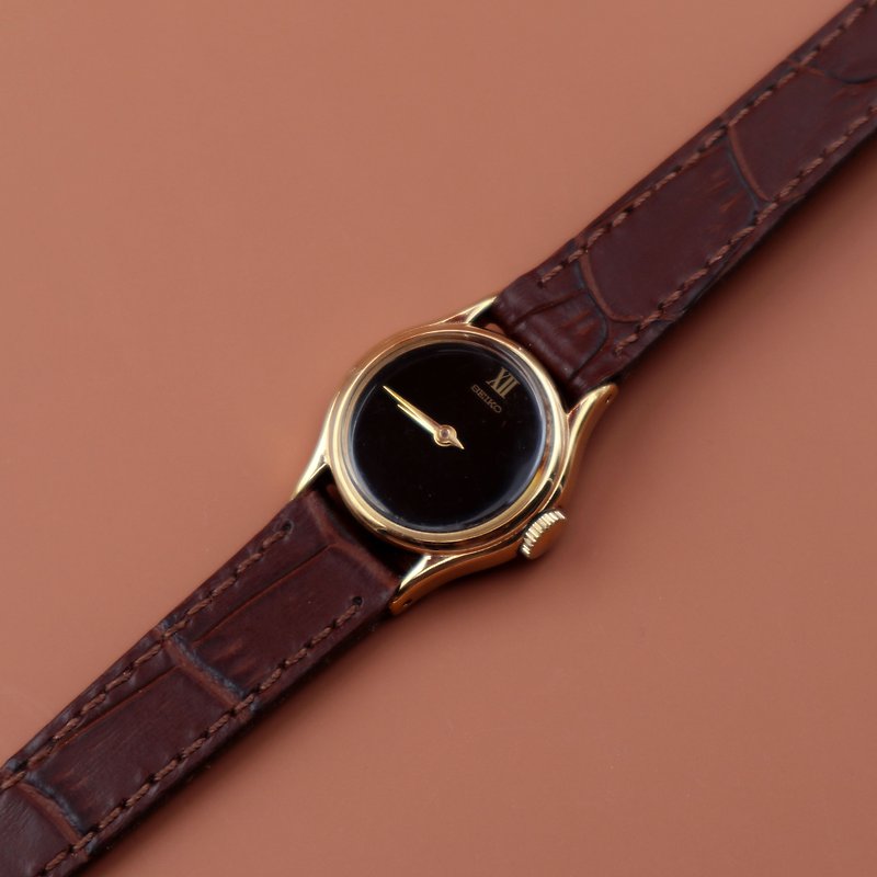 SEIKO昭和プレミアムブラックゴールドハンドチェーンメカ​​ニカルウォッチ - 腕時計 - その他の素材 