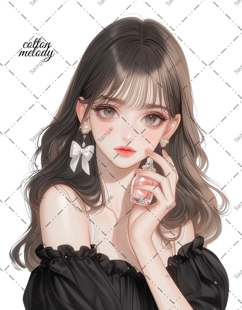 original sticker no.750 人物ステッカー オリジナルステッカー 人物ステッカー 女の子ステッカー オリジナル人物ステッカー - 貼紙 - 紙 