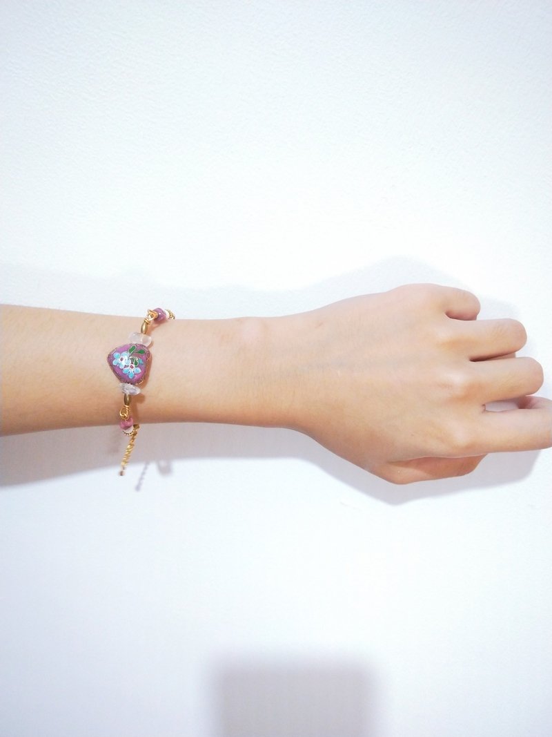 Osamu-1980 Belle Epoque Bracelet (Purple) - สร้อยข้อมือ - วัตถุเคลือบ สึชมพู