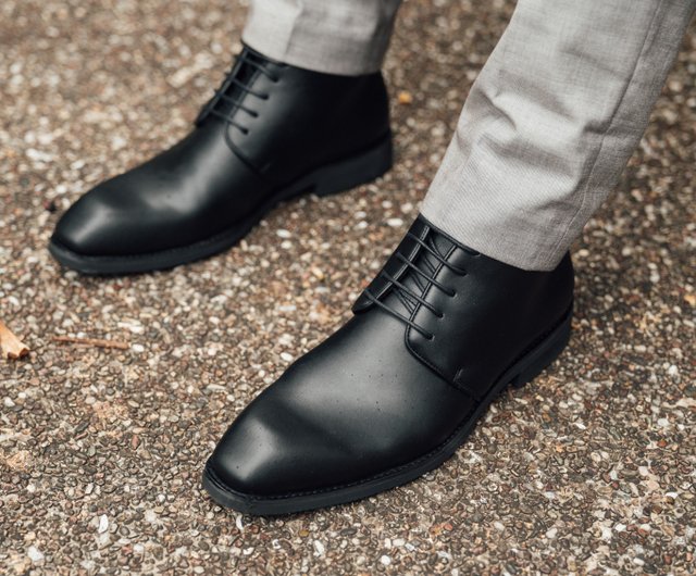 Non leather black on sale shoes