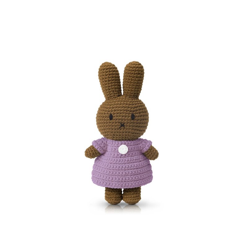 Melanie แฮนด์เมดและเดรสสีม่วงของเธอ - ตุ๊กตา - ผ้าฝ้าย/ผ้าลินิน สีม่วง