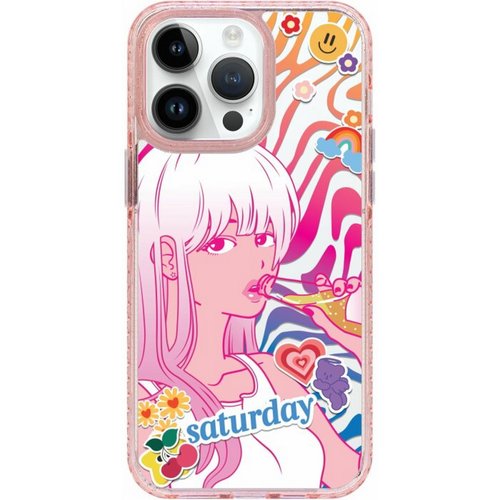 The Hood Pinkoi 旗艦店 少女系列Saturday Swirl iPhone16 SamsungS25氣墊防摔鏡面手機殼