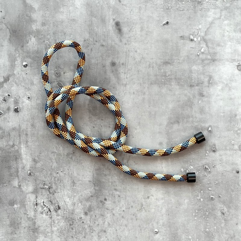 Yoggle Change | Crossbody Phone Strap(Individual) The Attenborough, Yellow Brown - เชือก/สายคล้อง - ผ้าฝ้าย/ผ้าลินิน สีเหลือง